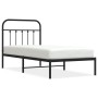 Estructura de cama con cabecero metal negro 90x190 cm de vidaXL, Camas y somieres - Ref: Foro24-352570, Precio: 76,69 €, Desc...