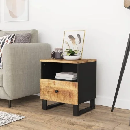 Solid mango wood and plywood nightstand by vidaXL, Nightstands - Ref: Foro24-350648, Price: 74,52 €, Discount: %