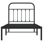 Estructura de cama con cabecero metal negro 90x190 cm de vidaXL, Camas y somieres - Ref: Foro24-352570, Precio: 76,69 €, Desc...