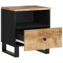 Mesita de noche madera maciza mango y madera contrachapada de vidaXL, Mesitas de noche - Ref: Foro24-350648, Precio: 75,65 €,...