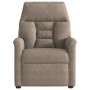 Sillón masaje eléctrico reclinable elevable tela gris taupe