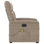 Sillón masaje eléctrico reclinable elevable tela gris taupe