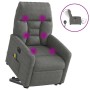 Sillón masaje eléctrico reclinable elevable tela gris oscuro