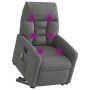 Sillón masaje eléctrico reclinable elevable tela gris oscuro