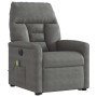 Sillón masaje eléctrico reclinable elevable tela gris oscuro