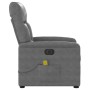 Sillón masaje eléctrico reclinable elevable tela gris oscuro