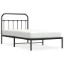 Bed frame with black metal headboard 100x190 cm by vidaXL, Beds and slatted bases - Ref: Foro24-352572, Price: 79,40 €, Disco...