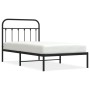 Estructura de cama con cabecero metal negro 100x190 cm de vidaXL, Camas y somieres - Ref: Foro24-352572, Precio: 80,61 €, Des...