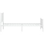 Metal bed frame with headboard and footboard white 100x200 cm by vidaXL, Beds and slatted bases - Ref: Foro24-350944, Price: ...
