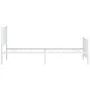 Metal bed frame with headboard and footboard white 100x200 cm by vidaXL, Beds and slatted bases - Ref: Foro24-350944, Price: ...