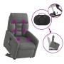 Sillón masaje eléctrico reclinable elevable tela gris oscuro