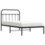 Estructura de cama con cabecero metal negro 100x190 cm de vidaXL, Camas y somieres - Ref: Foro24-352572, Precio: 80,61 €, Des...