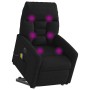 Sillón masaje eléctrico reclinable elevable tela negro