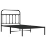 Estructura de cama con cabecero metal negro 100x190 cm de vidaXL, Camas y somieres - Ref: Foro24-352572, Precio: 80,61 €, Des...