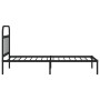 Estructura de cama con cabecero metal negro 100x190 cm de vidaXL, Camas y somieres - Ref: Foro24-352572, Precio: 80,61 €, Des...
