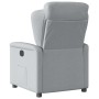 Sillón reclinable eléctrico tela gris claro