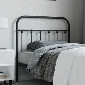 Black metal headboard 100 cm by vidaXL, Headboards and footboards - Ref: Foro24-352607, Price: 30,09 €, Discount: %