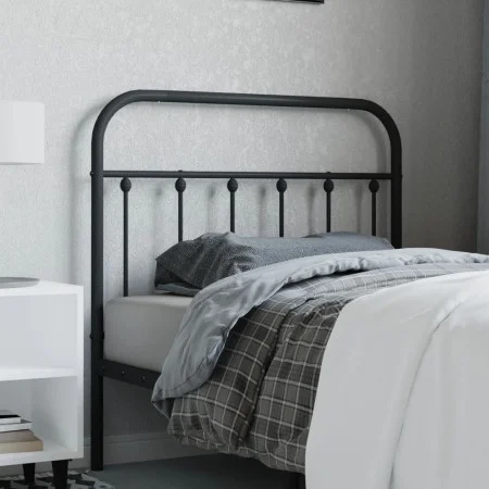 Cabecero de metal negro 100 cm de vidaXL, Cabeceros y pies de cama - Ref: Foro24-352607, Precio: 30,07 €, Descuento: %