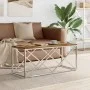 Couchtisch aus Edelstahl und massivem recyceltem Holz von vidaXL, Couchtisch - Ref: Foro24-349968, Preis: 80,63 €, Rabatt: %