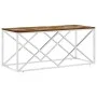 Couchtisch aus Edelstahl und massivem recyceltem Holz von vidaXL, Couchtisch - Ref: Foro24-349968, Preis: 80,63 €, Rabatt: %