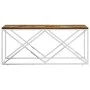 Couchtisch aus Edelstahl und massivem recyceltem Holz von vidaXL, Couchtisch - Ref: Foro24-349968, Preis: 80,63 €, Rabatt: %