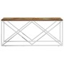 Mesa de centro acero inoxidable y madera maciza reciclada de vidaXL, Mesas de centro - Ref: Foro24-349968, Precio: 81,34 €, D...