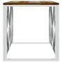 Couchtisch aus Edelstahl und massivem recyceltem Holz von vidaXL, Couchtisch - Ref: Foro24-349968, Preis: 80,63 €, Rabatt: %