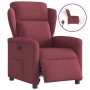 Sillón reclinable eléctrico tela rojo tinto
