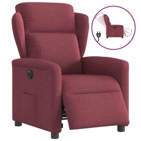 Sillón reclinable eléctrico tela rojo tinto Sillón reclinable eléctrico tela rojo tinto