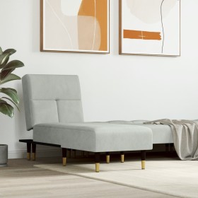 Hellgrauer Samtsofa Diwan von vidaXL, Tagesbetten - Ref: Foro24-352808, Preis: 157,03 €, Rabatt: %