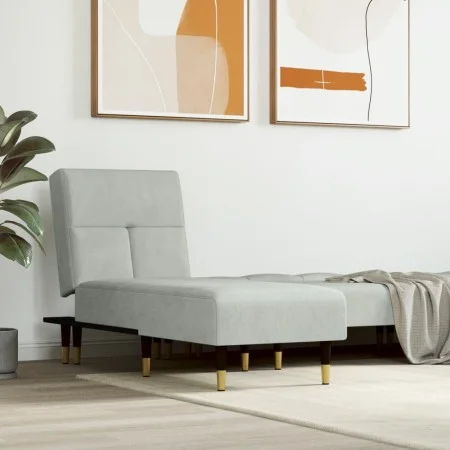 Light gray velvet chaise lounge sofa by vidaXL, Daybeds - Ref: Foro24-352808, Price: 176,71 €, Discount: %