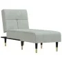 Light gray velvet chaise lounge sofa by vidaXL, Daybeds - Ref: Foro24-352808, Price: 176,71 €, Discount: %