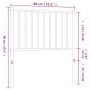 Kopfteil aus schwarzem Metall, 75 cm von vidaXL, Kopf- und Fußteile - Ref: Foro24-350890, Preis: 23,52 €, Rabatt: %