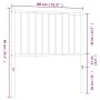 Kopfteil aus schwarzem Metall, 75 cm von vidaXL, Kopf- und Fußteile - Ref: Foro24-350890, Preis: 23,07 €, Rabatt: %