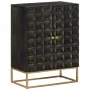 Aparador de hierro y madera maciza de mango negro 55x34x75 cm de vidaXL, Aparadores - Ref: Foro24-351679, Precio: 190,22 €, D...