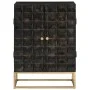 Aparador de hierro y madera maciza de mango negro 55x34x75 cm de vidaXL, Aparadores - Ref: Foro24-351679, Precio: 190,22 €, D...