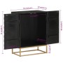 Iron and solid black mango wood sideboard 55x34x75 cm by vidaXL, Sideboards - Ref: Foro24-351679, Price: 192,17 €, Discount: %