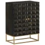 Aparador de hierro y madera maciza de mango negro 55x34x75 cm de vidaXL, Aparadores - Ref: Foro24-351679, Precio: 190,22 €, D...