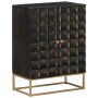 Iron and solid black mango wood sideboard 55x34x75 cm by vidaXL, Sideboards - Ref: Foro24-351679, Price: 192,17 €, Discount: %