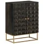Aparador de hierro y madera maciza de mango negro 55x34x75 cm de vidaXL, Aparadores - Ref: Foro24-351679, Precio: 190,22 €, D...