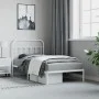 Metal bed frame with white headboard 100x190 cm by vidaXL, Beds and slatted bases - Ref: Foro24-352621, Price: 80,80 €, Disco...