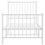 Metallbettgestell mit Kopf- und Fußteil weiß 75x190 cm von vidaXL, Betten und Lattenroste - Ref: Foro24-350939, Preis: 69,74 ...