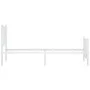 Metal bed frame with headboard and footboard white 75x190 cm by vidaXL, Beds and slatted bases - Ref: Foro24-350939, Price: 6...