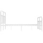 Estructura cama metal con cabecero y estribo blanco 135x190 cm de vidaXL, Camas y somieres - Ref: Foro24-352644, Precio: 127,...