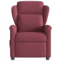 Sillón de masaje reclinable eléctrico tela rojo tinto