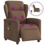 Sillón reclinable de masaje eléctrico tela marrón