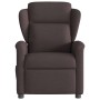 Sillón reclinable de masaje eléctrico tela marrón oscuro
