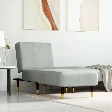 Light Gray Velvet Divan Sofa by vidaXL, Daybeds - Ref: Foro24-352802, Price: 165,12 €, Discount: %