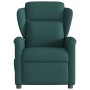 Sillón reclinable de masaje eléctrico tela verde oscuro