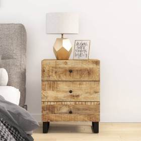 Mesita de noche madera mango madera contrachapada 50x33x62 cm de vidaXL, Mesitas de noche - Ref: Foro24-350660, Precio: 150,4...